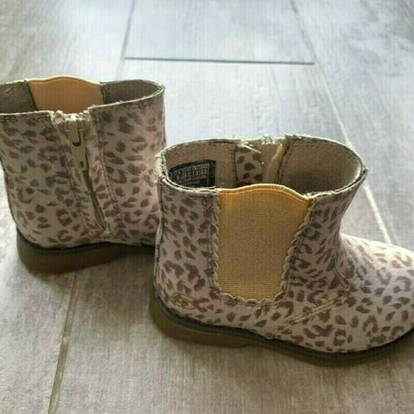 SKECHERS Baby Girl Toddler Boots Shoes NEW Memory Foam Leopard Shimmer Sz 7 Cute - Picture 5 of 7